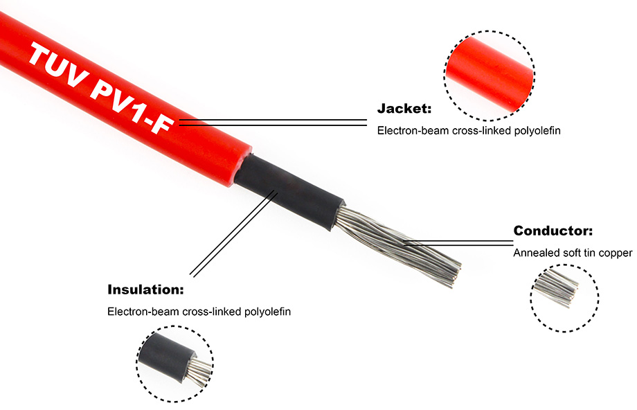 TUV PV1-F Kabel SOLAR paralel ganda